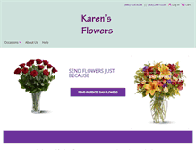 Tablet Screenshot of karensflowersmesa.com